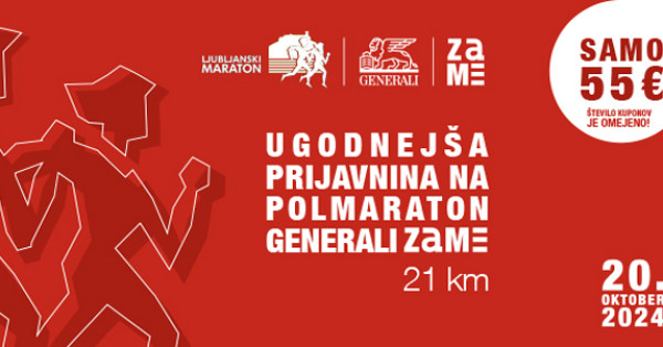 Prijavnina na Polmaraton Generali ZAME samo 55 EUR